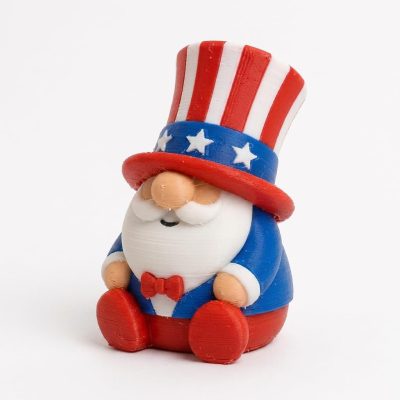 Uncle Sam Gnome Collectible Figurine - Unique Desk Decor for Adults – 3D Printed in Canada — 3D Printed Gnomes by 3DCentral