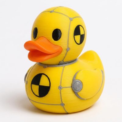 Crash Test Dummy Duck Collectible Figurine - Unique Desk Decor for Adults – 3D Printed in Canada — 3D Printed Ducks by 3DCentral