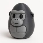 Gorilla Egg Collectible Figurine - Unique Desk Decor for Adults – 3D Printed in Canada