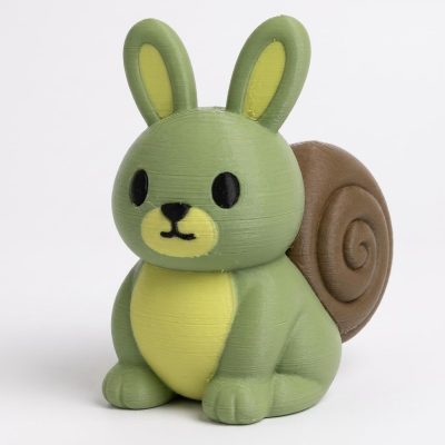 Snail Bunny Collectible Figurine - Unique Desk Decor for Adults – 3D Printed in Canada — 3D Printed Bunnies by 3DCentral