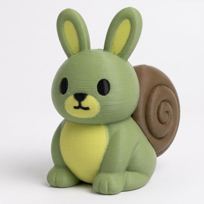 Snail Bunny Collectible Figurine - Unique Desk Decor for Adults – 3D Printed in Canada