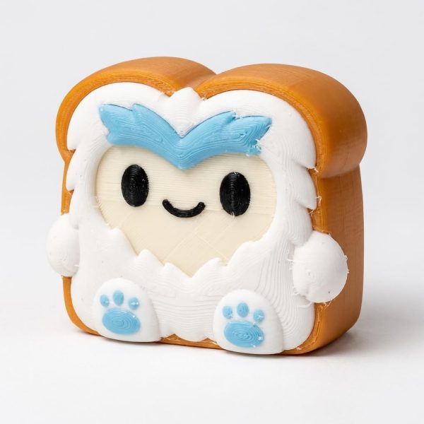 Abominable Snowman Toast Collectible Figurine – Unique Desk Decor for Adults – 3D Printed in Canada
