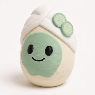 Spa Day Eggling Collectible Figurine - Unique Desk Decor for Adults – 3D Printed in Canada — 3D Printed Figurines by 3DCentral