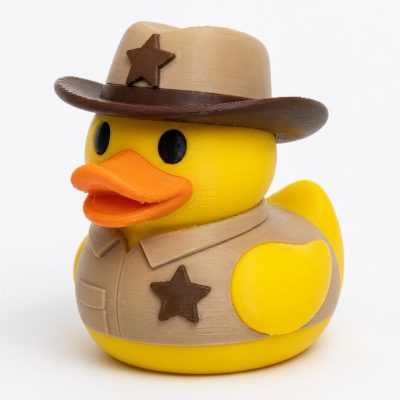 Sheriff Deputy Duck Collectible Figurine - Unique Desk Decor for Adults – 3D Printed in Canada — 3D Printed Ducks by 3DCentral