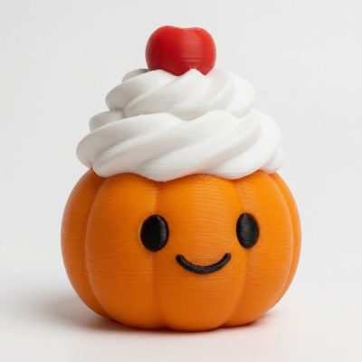 Whipped Cream Pumpkin Collectible Figurine - Unique Desk Decor for Adults – 3D Printed in Canada — 3D Printed Seasonal by 3DCentral