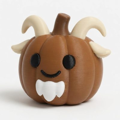 Pygmy Goat Pumpkin Collectible Figurine - Unique Desk Decor for Adults – 3D Printed in Canada — 3D Printed Seasonal by 3DCentral