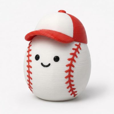 Baseball Eggling Collectible Figurine - Unique Desk Decor for Adults – 3D Printed in Canada — 3D Printed Figurines by 3DCentral