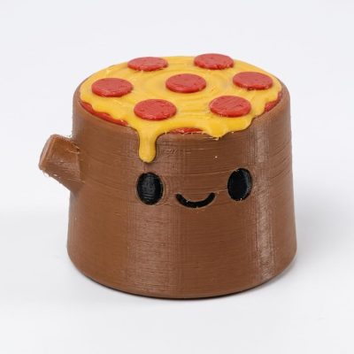 Pizza Tree Stump Collectible Figurine - Unique Desk Decor for Adults – 3D Printed in Canada — 3D Printed Figurines by 3DCentral