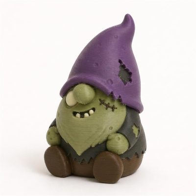 Gruesome Zombie Gnome Collectible Figurine - Unique Desk Decor for Adults – 3D Printed in Canada — 3D Printed Gnomes by 3DCentral