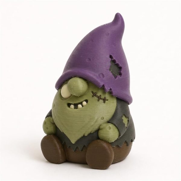 Gruesome Zombie Gnome Collectible Figurine – Unique Desk Decor for Adults – 3D Printed in Canada