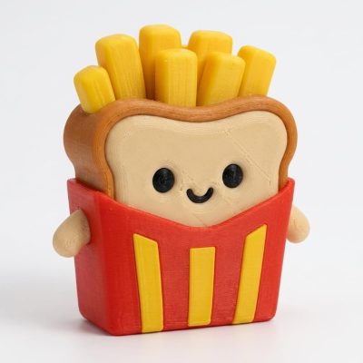 French Fry Toast Collectible Figurine - Unique Desk Decor for Adults – 3D Printed in Canada — 3D Printed Figurines by 3DCentral