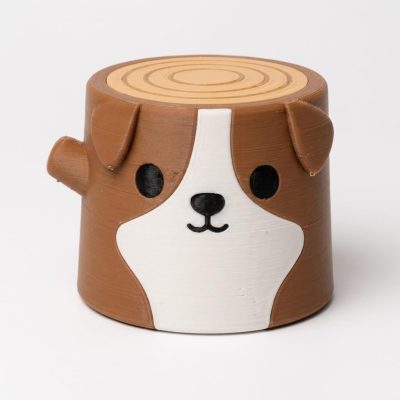 Jack Russell Terrier Tree Stump Collectible Figurine - Unique Desk Decor for Adults – 3D Printed in Canada — 3D Printed Figurines by 3DCentral