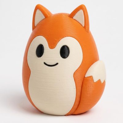 Fox Eggling Collectible Figurine - Unique Desk Decor for Adults – 3D Printed in Canada — 3D Printed Foxes by 3DCentral