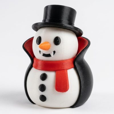 Vampire Snowman Collectible Figurine - Unique Desk Decor for Adults – 3D Printed in Canada — 3D Printed Figurines by 3DCentral