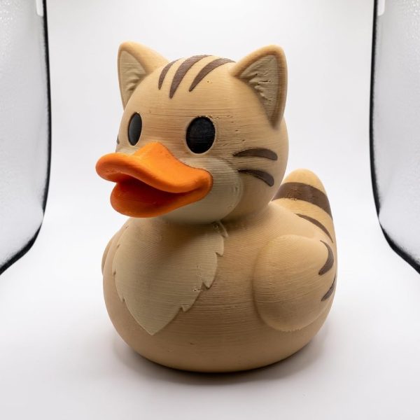 Sand Cat Duck Collectible Figurine – Unique Desk Decor for Adults – 3D Printed in Canada