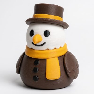 Bald Eagle Snowman Collectible Figurine - Unique Desk Decor for Adults – 3D Printed in Canada — 3D Printed Figurines by 3DCentral