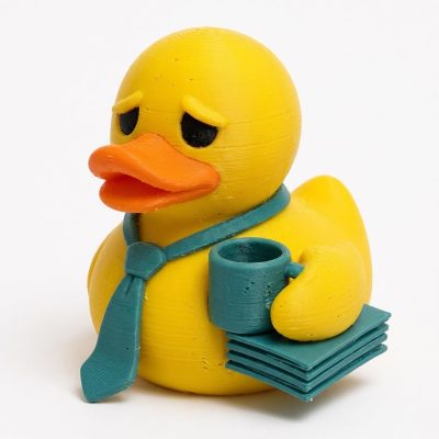Adulting Struggle Duck Collectible Figurine - Unique Desk Decor for Adults – 3D Printed in Canada — 3D Printed Ducks by 3DCentral