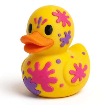 Holi Duck Collectible Figurine - Vibrant Desk Decor for Adults – 3D Printed in Canada — 3D Printed Ducks by 3DCentral