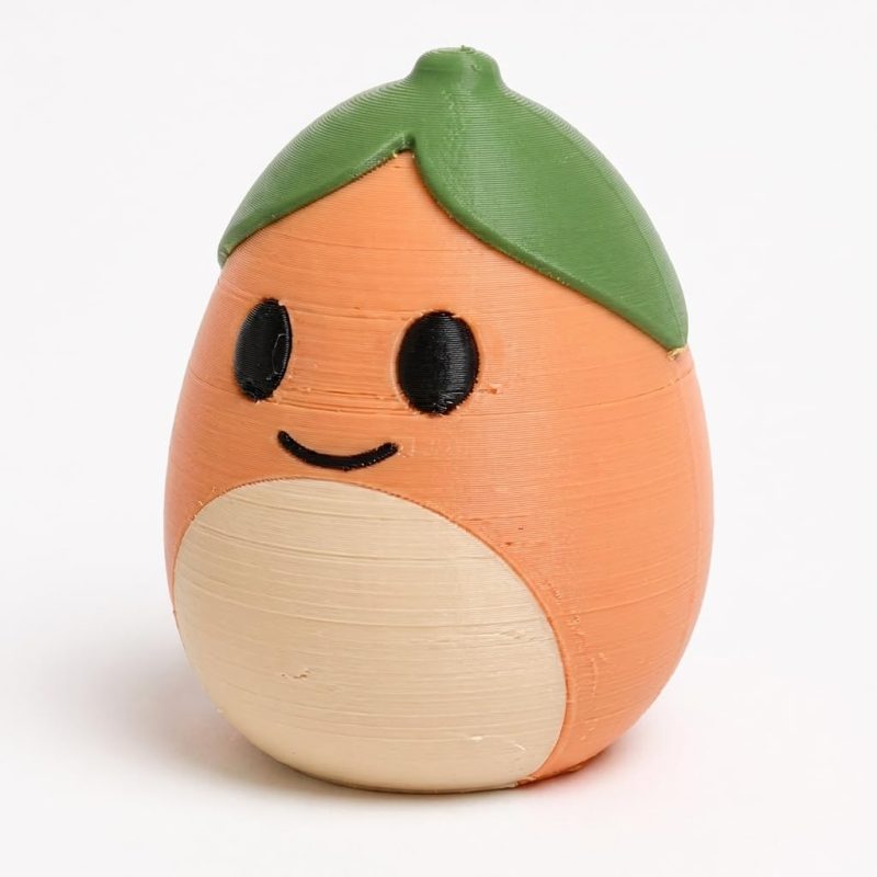 Peaches Eggling Collectible Figurine - Unique Desk Decor for Adults – 3D Printed in Canada