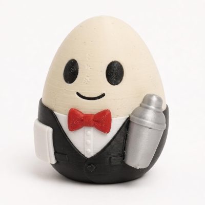 Bartender Egg Collectible Figurine - Unique Desk Decor for Adults – 3D Printed in Canada — 3D Printed Figurines by 3DCentral