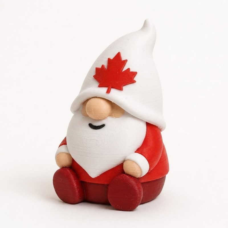 Team Canada Gnome Collectible Figurine - Unique Desk Decor for Adults – 3D Printed in Canada