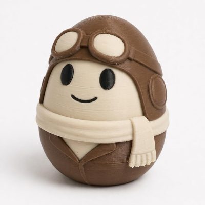 Aviator Eggling Collectible Figurine - Unique Desk Decor for Adults – 3D Printed in Canada — 3D Printed Figurines by 3DCentral