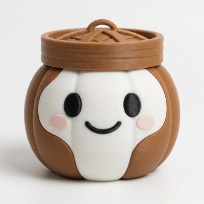 Dim Sum Pumpkin Collectible Figurine - Unique Desk Decor for Adults – 3D Printed in Canada — 3D Printed Seasonal by 3DCentral