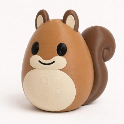 Squirrel Eggling Collectible Figurine - Unique Desk Decor for Adults – 3D Printed in Canada — 3D Printed Figurines by 3DCentral