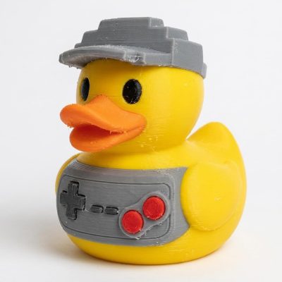 Retro Gamer Duck Collectible Figurine - Unique Desk Decor for Adults – 3D Printed in Canada — 3D Printed Ducks by 3DCentral