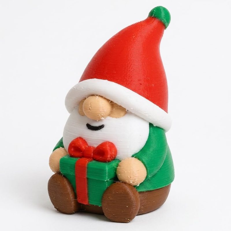 Christmas Elf Gnome Collectible Figurine - Unique Desk Decor for Adults – 3D Printed in Canada