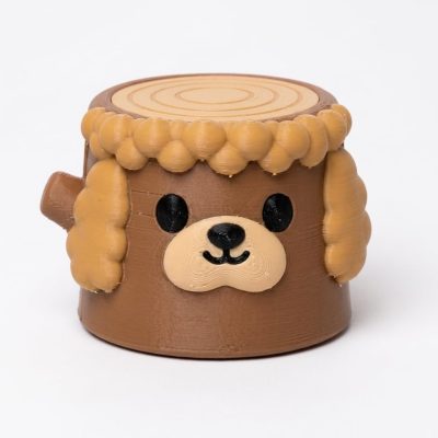 Goldendoodle Tree Stump Collectible Figurine - Unique Desk Decor for Adults – 3D Printed in Canada — 3D Printed Figurines by 3DCentral