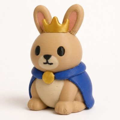 Prince Bunny Collectible Figurine - Unique Desk Decor for Adults – 3D Printed in Canada — 3D Printed Bunnies by 3DCentral