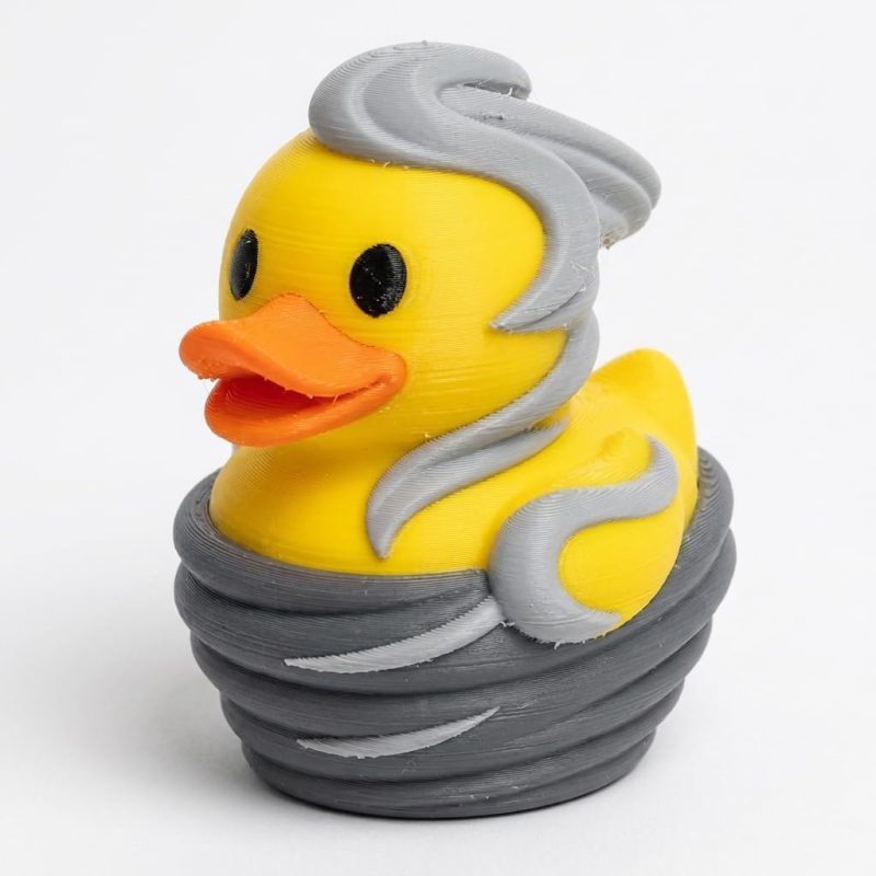 Tornado Duck Collectible Figurine - Unique Desk Decor for Adults – 3D Printed in Canada