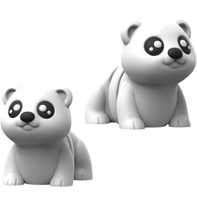 Cute Articulated Bear Figurine with Big Eyes Kawaii Animal Figure for Desk, Collectible Display & Adorable Wildlife Decor 3D Printed in Canada — 3D Printed Bears by 3DCentral