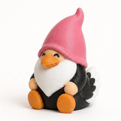 Ostrich Gnome Collectible Figurine - Unique Desk Decor for Adults – 3D Printed in Canada — 3D Printed Gnomes by 3DCentral
