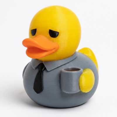 Overworked Duck Collectible Figurine - Unique Desk Decor for Adults – 3D Printed in Canada — 3D Printed Ducks by 3DCentral