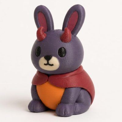 Imp Bunny Collectible Figurine - Unique Desk Decor for Adults – 3D Printed in Canada — 3D Printed Bunnies by 3DCentral