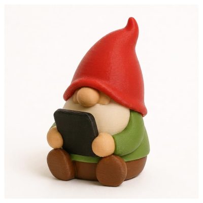 Distracted Gnome Collectible Figurine - Unique Desk Decor for Adults – 3D Printed in Canada — 3D Printed Gnomes by 3DCentral