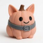 Sphynx Cat Pumpkin Collectible Figurine - Unique Desk Decor for Adults – 3D Printed in Canada