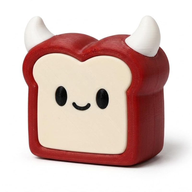 Imp Toast Collectible Figurine - Unique Desk Decor for Adults – 3D Printed in Canada