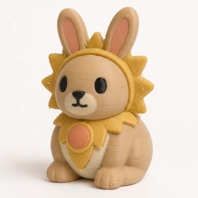 Sun God Bunny Collectible Figurine - Unique Desk Decor for Adults – 3D Printed in Canada — 3D Printed Bunnies by 3DCentral