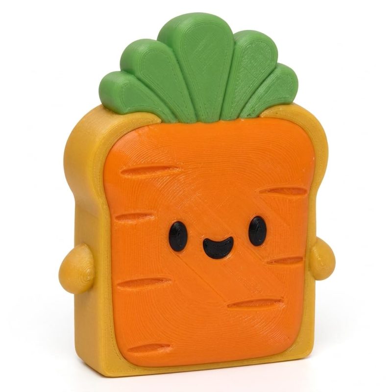 Carrot Toast Collectible Figurine - Unique Shelf Decor for Adults – 3D Printed in Canada