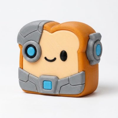 Cyborg Toast Collectible Figurine - Unique Desk Decor for Adults – 3D Printed in Canada — 3D Printed Figurines by 3DCentral