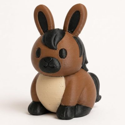 Arabian Horse Bunny Collectible Figurine - Unique Desk Decor for Adults – 3D Printed in Canada — 3D Printed Bunnies by 3DCentral