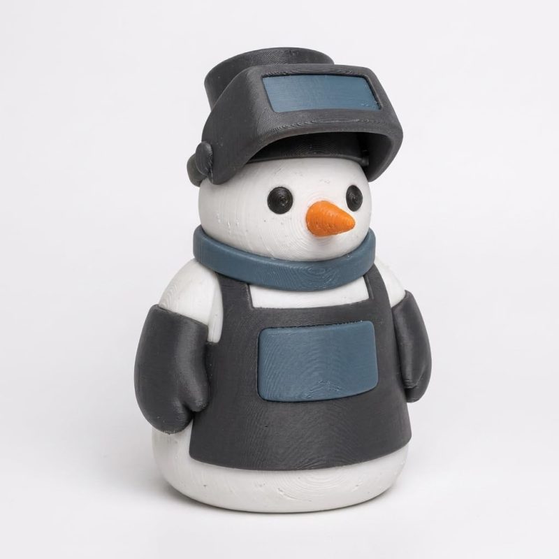 Welder Snowman Collectible Figurine - Unique Desk Decor for Adults – 3D Printed in Canada