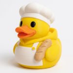 Rainy Day Baker Duck Collectible Figurine - Unique Desk Decor for Adults – 3D Printed in Canada