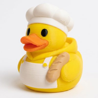 Rainy Day Baker Duck Collectible Figurine - Unique Desk Decor for Adults – 3D Printed in Canada — 3D Printed Ducks by 3DCentral