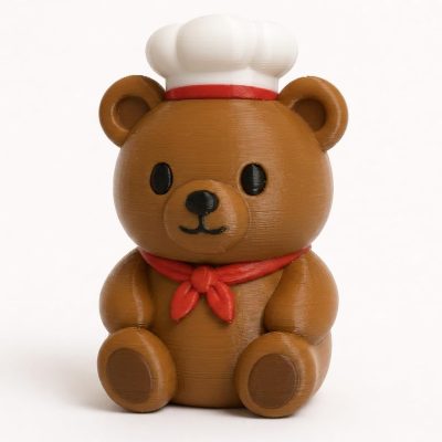 Chef Teddy Bear Cub Collectible Figurine - Unique Desk Decor for Adults – 3D Printed in Canada — 3D Printed Bears by 3DCentral