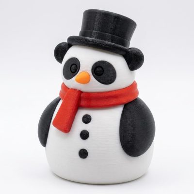 Panda Snowman Collectible Figurine - Unique Desk Decor for Adults – 3D Printed in Canada — 3D Printed Figurines by 3DCentral