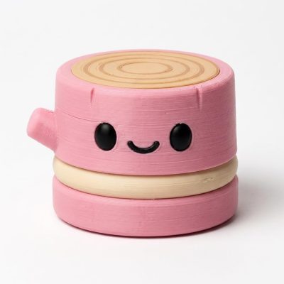 Macaroon Tree Stump Collectible Figurine - Unique Desk Decor for Adults – 3D Printed in Canada — 3D Printed Figurines by 3DCentral